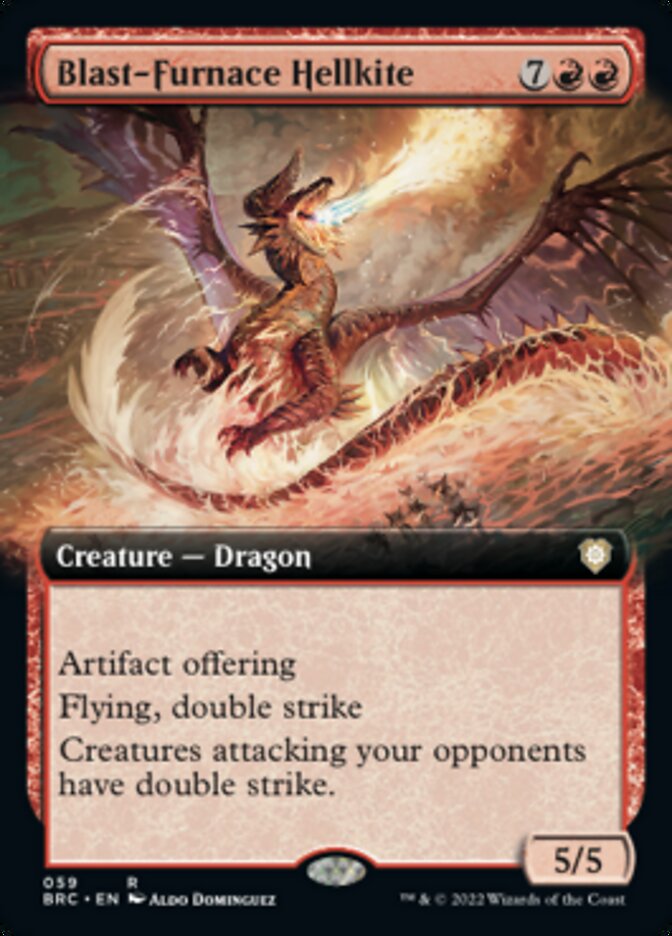 Blast-Furnace Hellkite (Extended Art) [The Brothers' War Commander] MTG Single Magic: The Gathering | Red Claw Gaming
