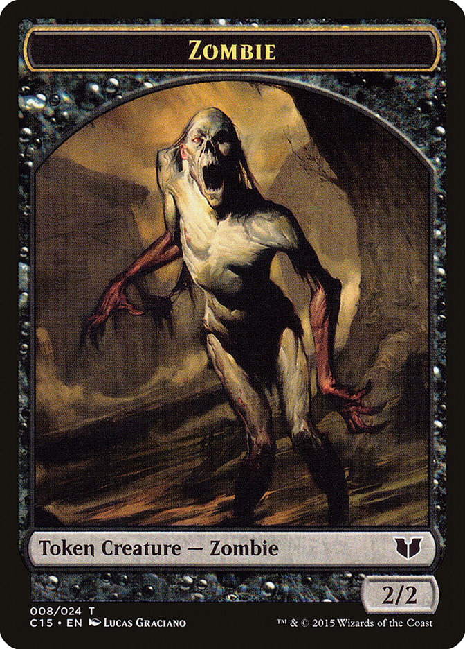 Cat // Zombie Double-Sided Token [Commander 2015 Tokens] MTG Single Magic: The Gathering | Red Claw Gaming