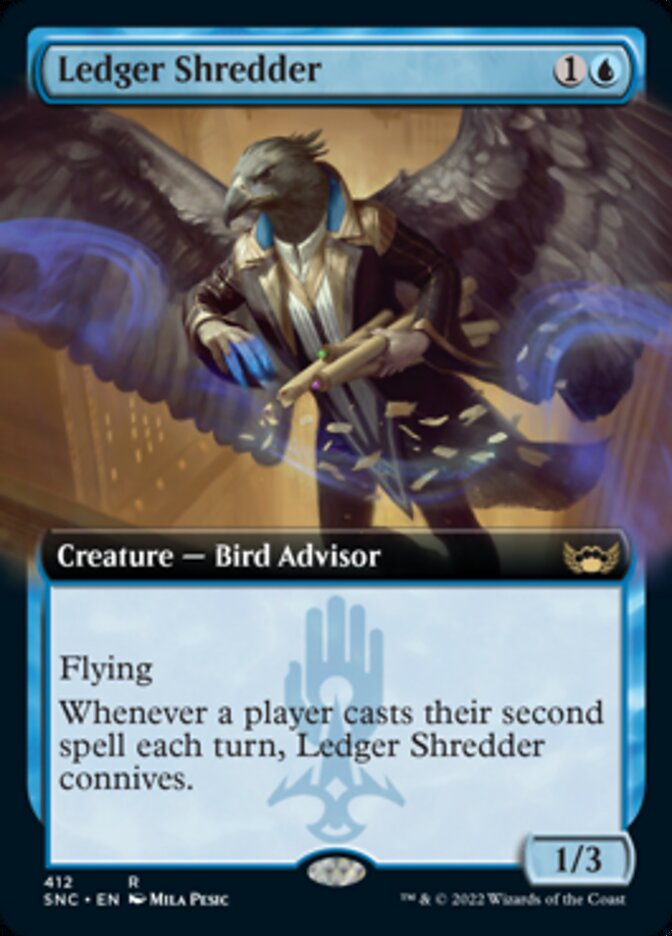 Ledger Shredder (Extended Art) [Streets of New Capenna] MTG Single Magic: The Gathering | Red Claw Gaming