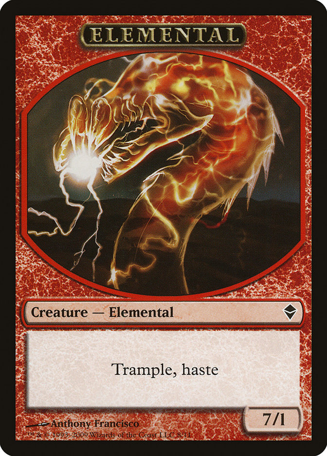 Elemental Token [Zendikar Tokens] MTG Single Magic: The Gathering | Red Claw Gaming