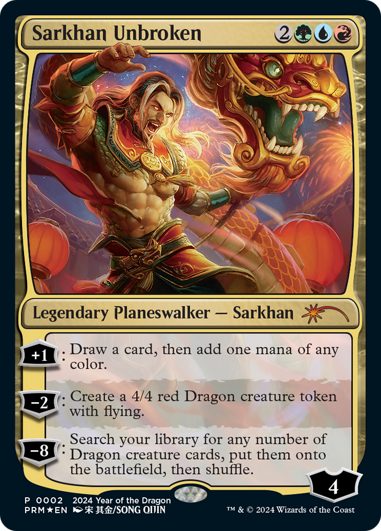Sarkhan Unbroken (Year of the Dragon 2024) [Standard Showdown Promos] MTG Single Magic: The Gathering | Red Claw Gaming