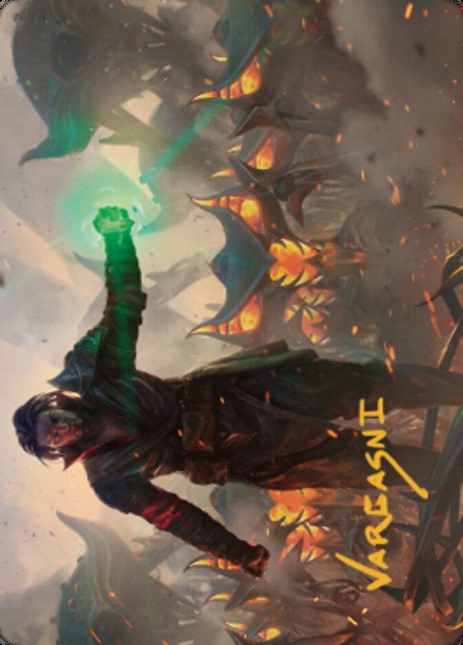 Mishra, Eminent One Art Card (Gold-Stamped Signature) [The Brothers' War Art Series] MTG Single Magic: The Gathering | Red Claw Gaming