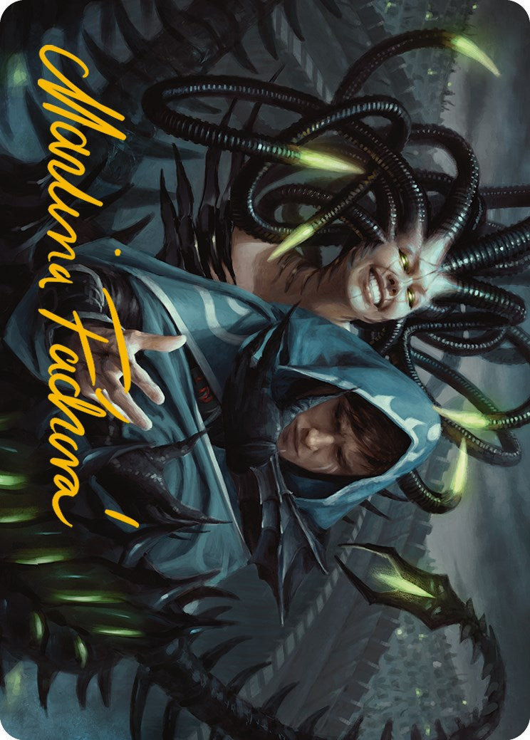 Phyrexian Arena Art Card (Gold-Stamped Signature) [Phyrexia: All Will Be One Art Series] MTG Single Magic: The Gathering | Red Claw Gaming
