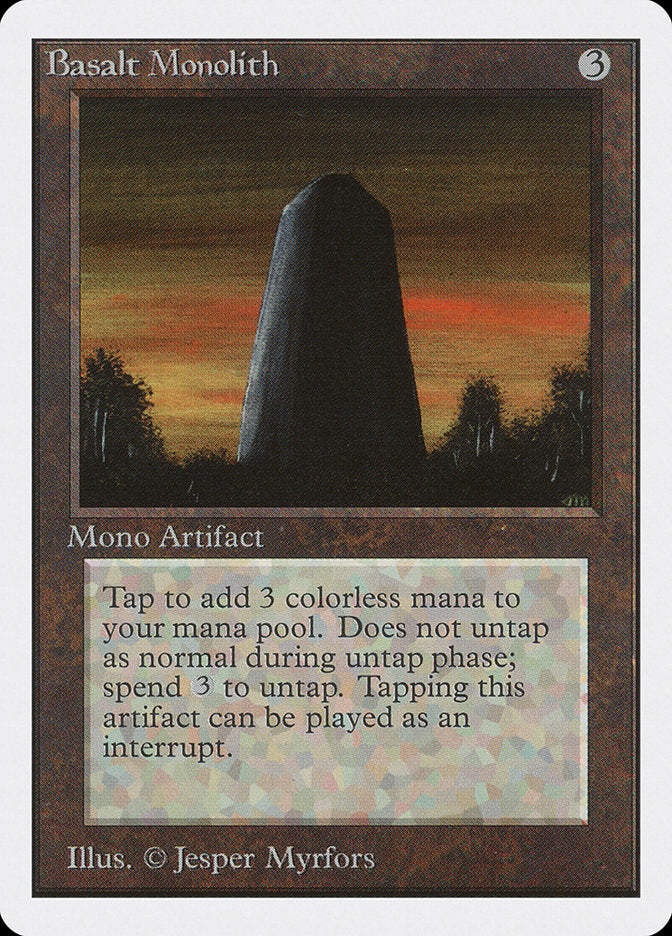 Basalt Monolith [Unlimited Edition] MTG Single Magic: The Gathering | Red Claw Gaming