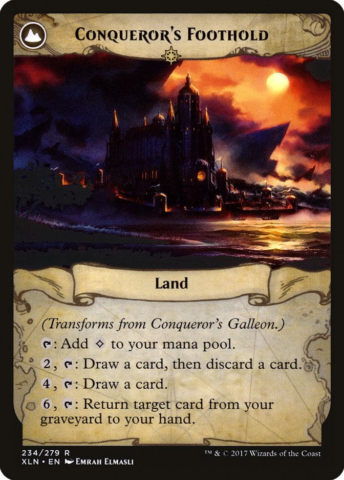Conqueror's Galleon // Conqueror's Foothold [Ixalan] MTG Single Magic: The Gathering | Red Claw Gaming