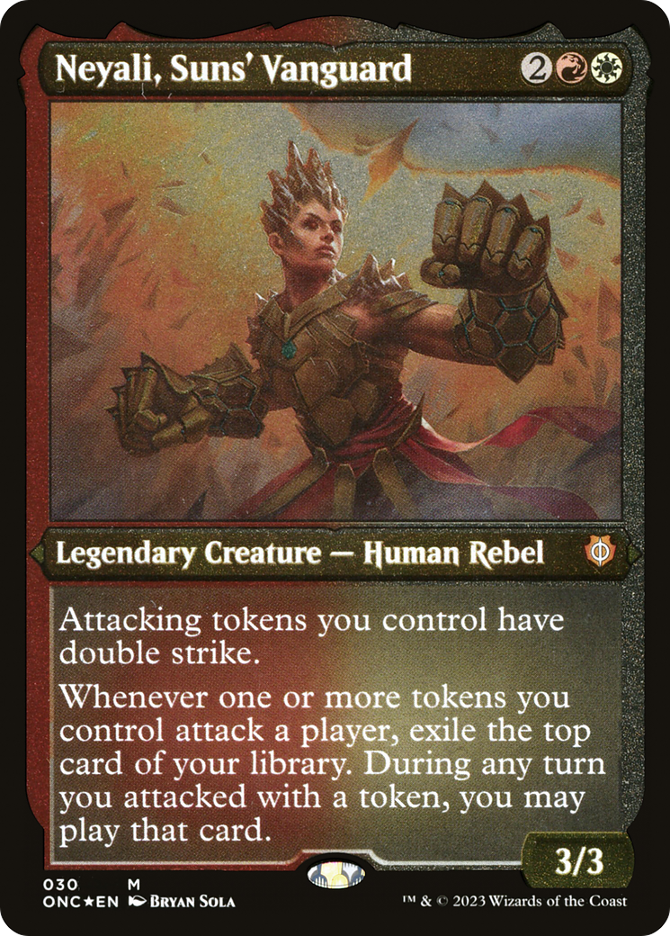 Neyali, Suns' Vanguard (Foil Etched) (Display Commander) [Phyrexia: All Will Be One Commander] MTG Single Magic: The Gathering | Red Claw Gaming