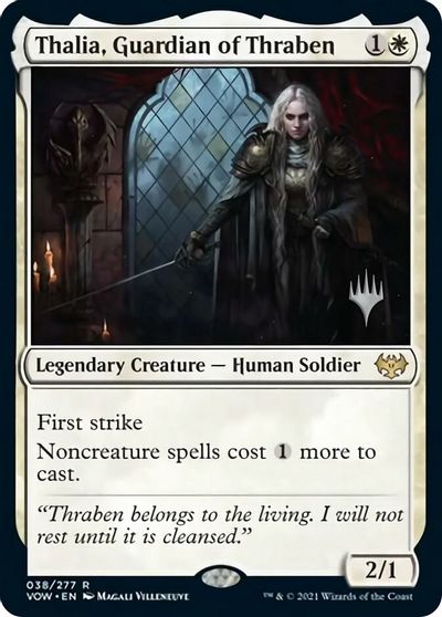 Thalia, Guardian of Thraben (Promo Pack) [Innistrad: Crimson Vow Promos] MTG Single Magic: The Gathering | Red Claw Gaming