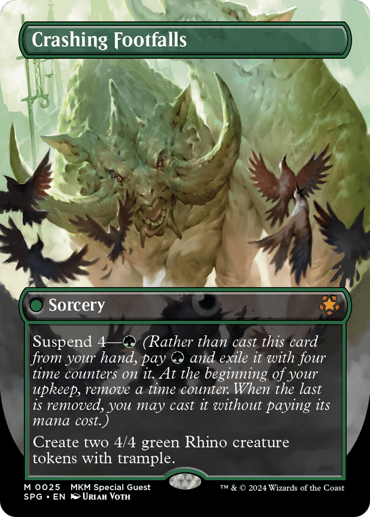 Crashing Footfalls (Borderless) [Murders at Karlov Manor Special Guests] MTG Single Magic: The Gathering | Red Claw Gaming