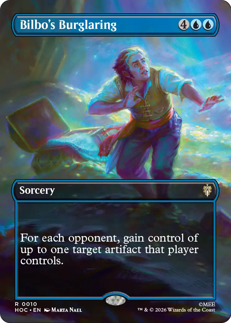 Bilbo's Burglaring (Borderless) [The Hobbit: Eternal-Legal] MTG Single Magic: The Gathering | Red Claw Gaming