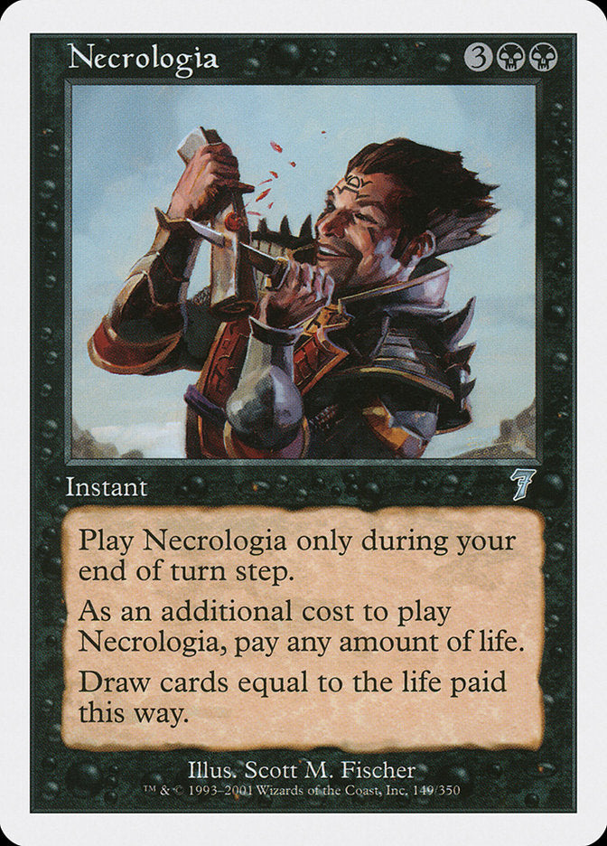 Necrologia [Seventh Edition] MTG Single Magic: The Gathering | Red Claw Gaming