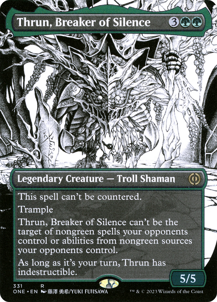 Thrun, Breaker of Silence (Borderless Manga) [Phyrexia: All Will Be One] MTG Single Magic: The Gathering | Red Claw Gaming