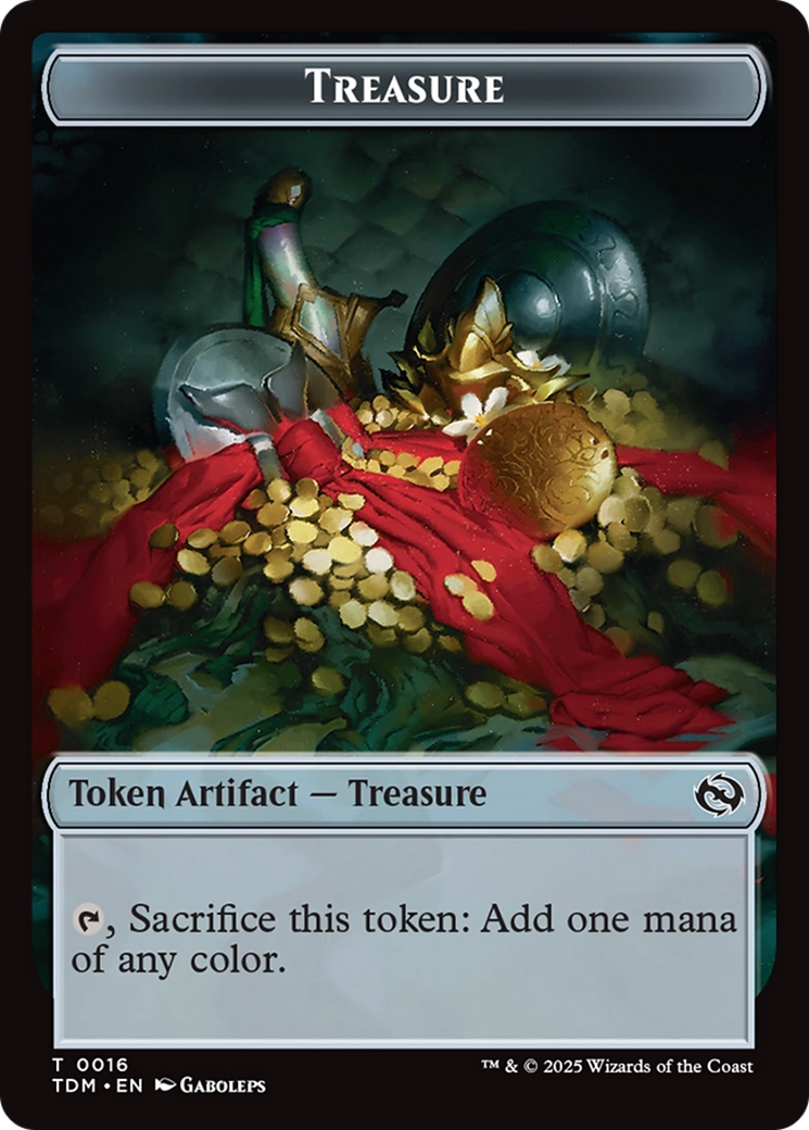 Elephant // Treasure Double-Sided Token [Tarkir: Dragonstorm Tokens] MTG Single Magic: The Gathering | Red Claw Gaming