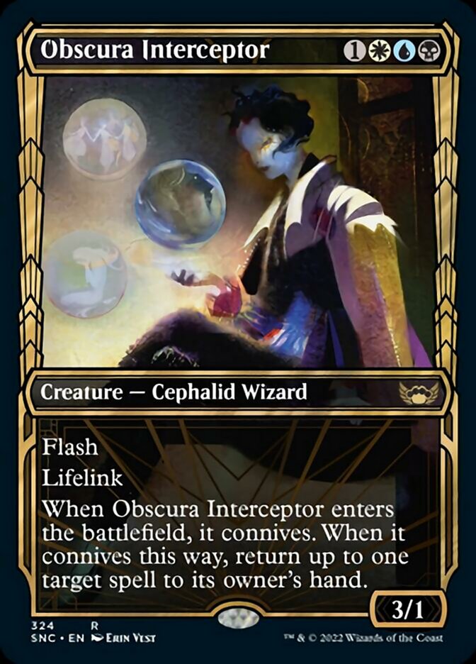 Obscura Interceptor (Showcase Golden Age) [Streets of New Capenna] MTG Single Magic: The Gathering | Red Claw Gaming