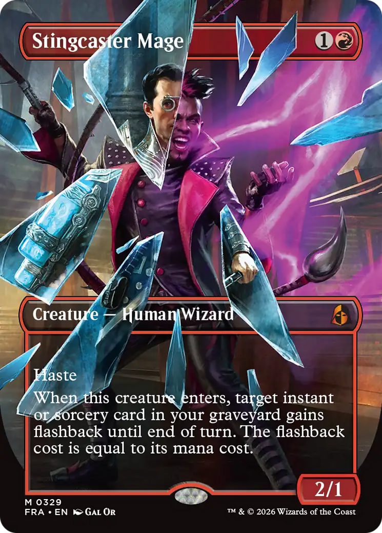 Stingcaster Mage (Borderless) [Reality Fracture] | Red Claw Gaming