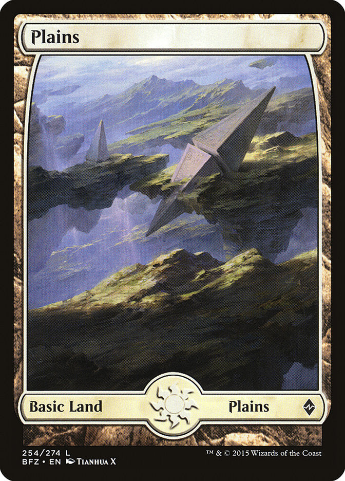 Plains (254) (Full Art) [Battle for Zendikar] MTG Single Magic: The Gathering | Red Claw Gaming