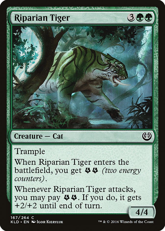 Riparian Tiger [Kaladesh] MTG Single Magic: The Gathering | Red Claw Gaming