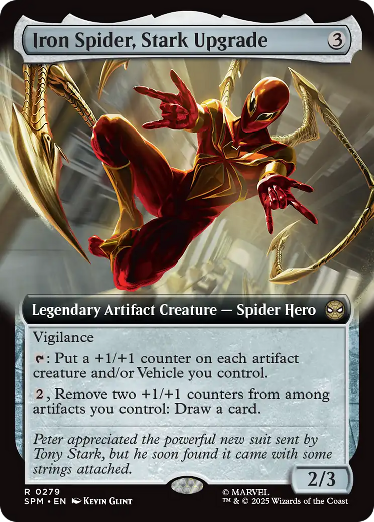 Iron Spider, Stark Upgrade (Extended Art) [Marvel's Spider-Man] MTG Single Magic: The Gathering | Red Claw Gaming