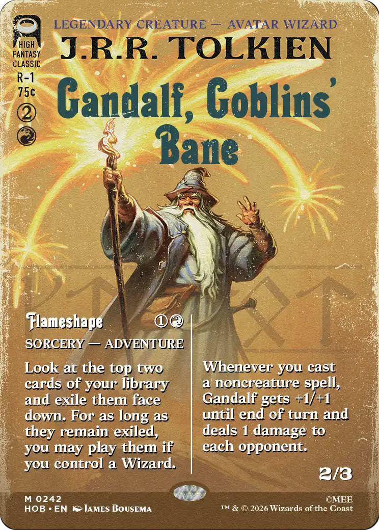 Gandalf, Goblins' Bane (Borderless) [The Hobbit] MTG Single Magic: The Gathering | Red Claw Gaming