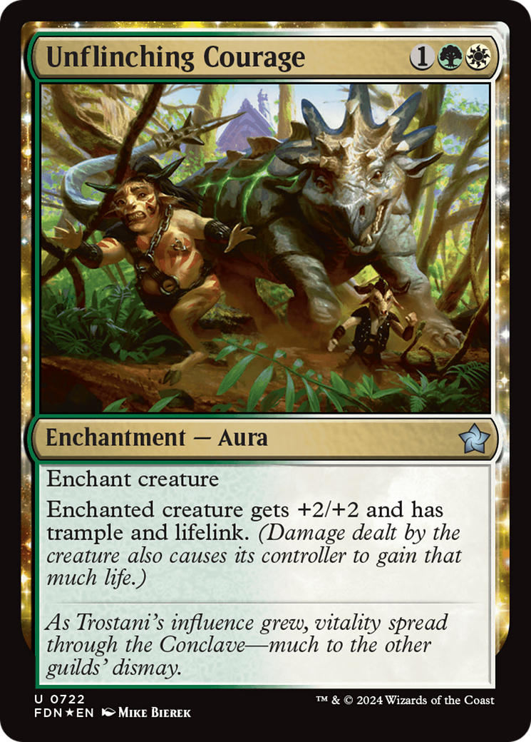 Unflinching Courage [Foundations] MTG Single Magic: The Gathering | Red Claw Gaming