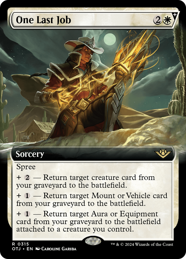 One Last Job (Extended Art) [Outlaws of Thunder Junction] MTG Single Magic: The Gathering    | Red Claw Gaming