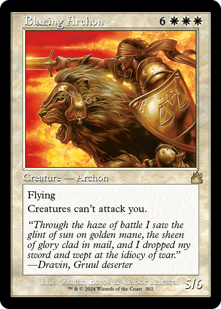 Blazing Archon (Retro Frame) [Ravnica Remastered] MTG Single Magic: The Gathering | Red Claw Gaming