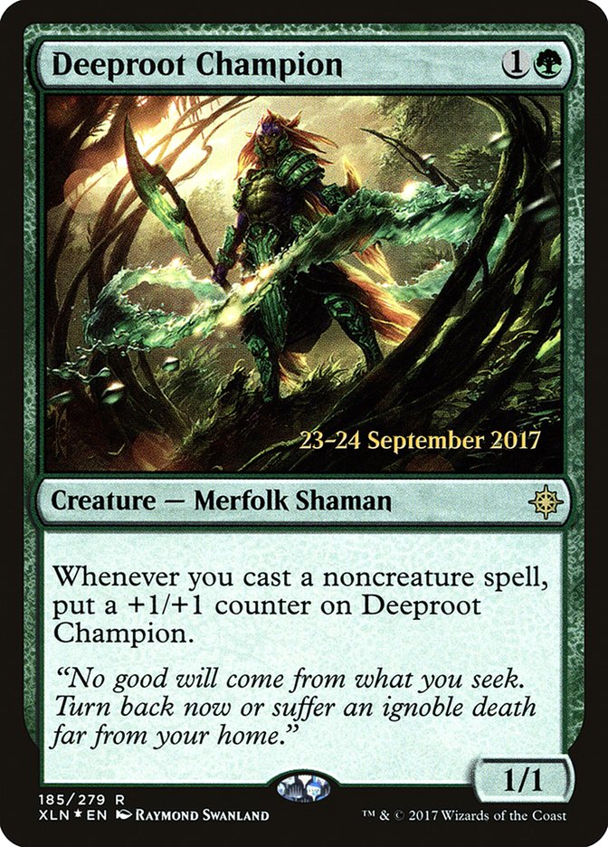 Deeproot Champion [Ixalan Prerelease Promos] MTG Single Magic: The Gathering | Red Claw Gaming