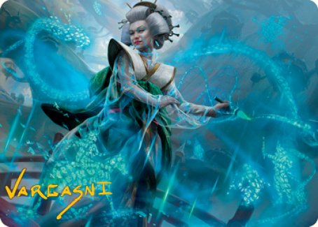 Bearer of Memory Art Card (Gold-Stamped Signature) [Kamigawa: Neon Dynasty Art Series] MTG Single Magic: The Gathering | Red Claw Gaming