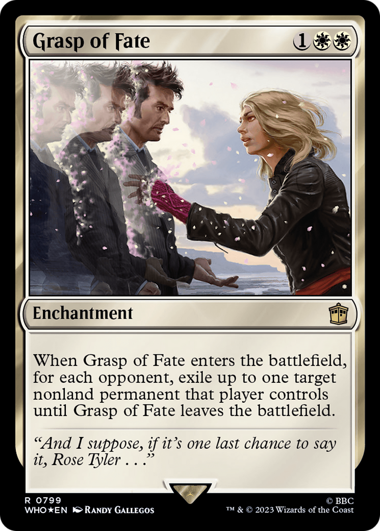 Grasp of Fate (Surge Foil) [Doctor Who] MTG Single Magic: The Gathering | Red Claw Gaming