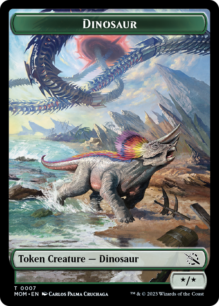 Treasure (21) // Dinosaur Double-Sided Token [March of the Machine Tokens] MTG Single Magic: The Gathering | Red Claw Gaming