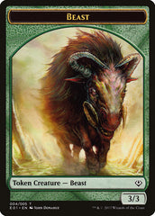 Beast (004) // Soldier Double-Sided Token [Archenemy: Nicol Bolas Tokens] MTG Single Magic: The Gathering | Red Claw Gaming