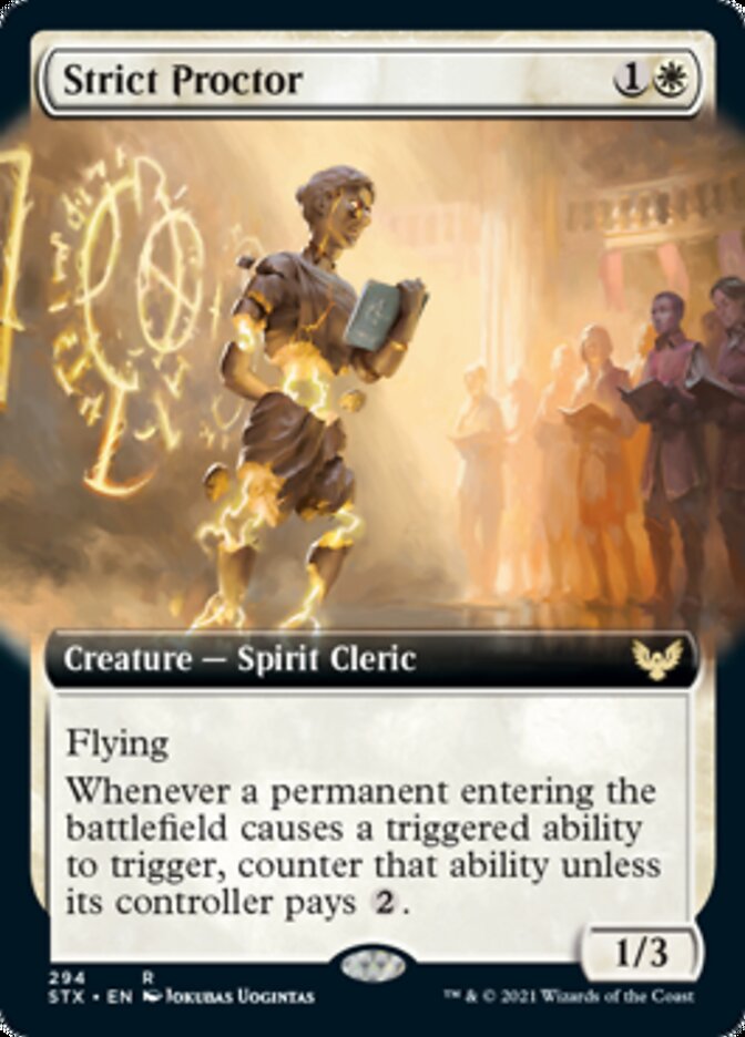 Strict Proctor (Extended Art) [Strixhaven: School of Mages] MTG Single Magic: The Gathering | Red Claw Gaming
