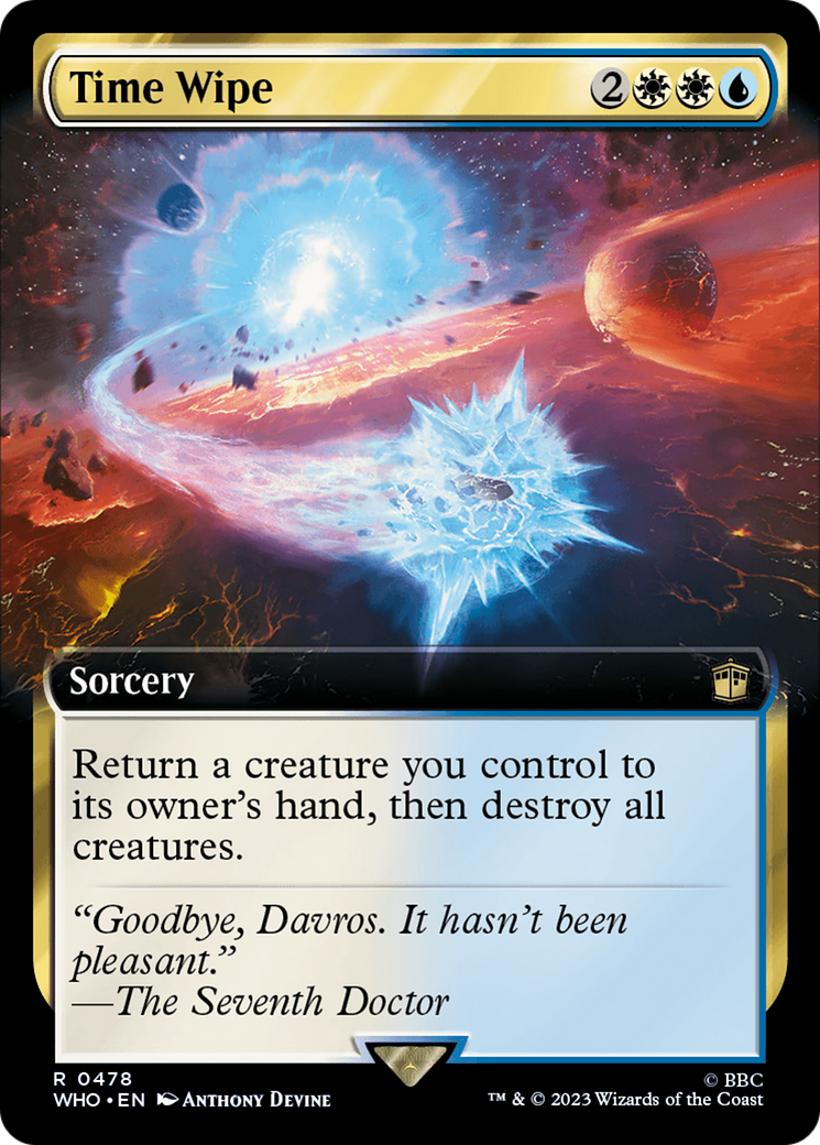 Time Wipe (Extended Art) [Doctor Who] MTG Single Magic: The Gathering | Red Claw Gaming