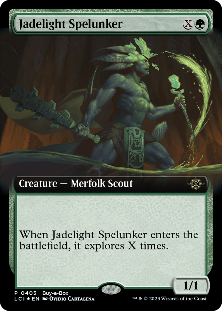 Jadelight Spelunker (Extended Art) (Buy-A-Box) [The Lost Caverns of Ixalan Promos] MTG Single Magic: The Gathering | Red Claw Gaming