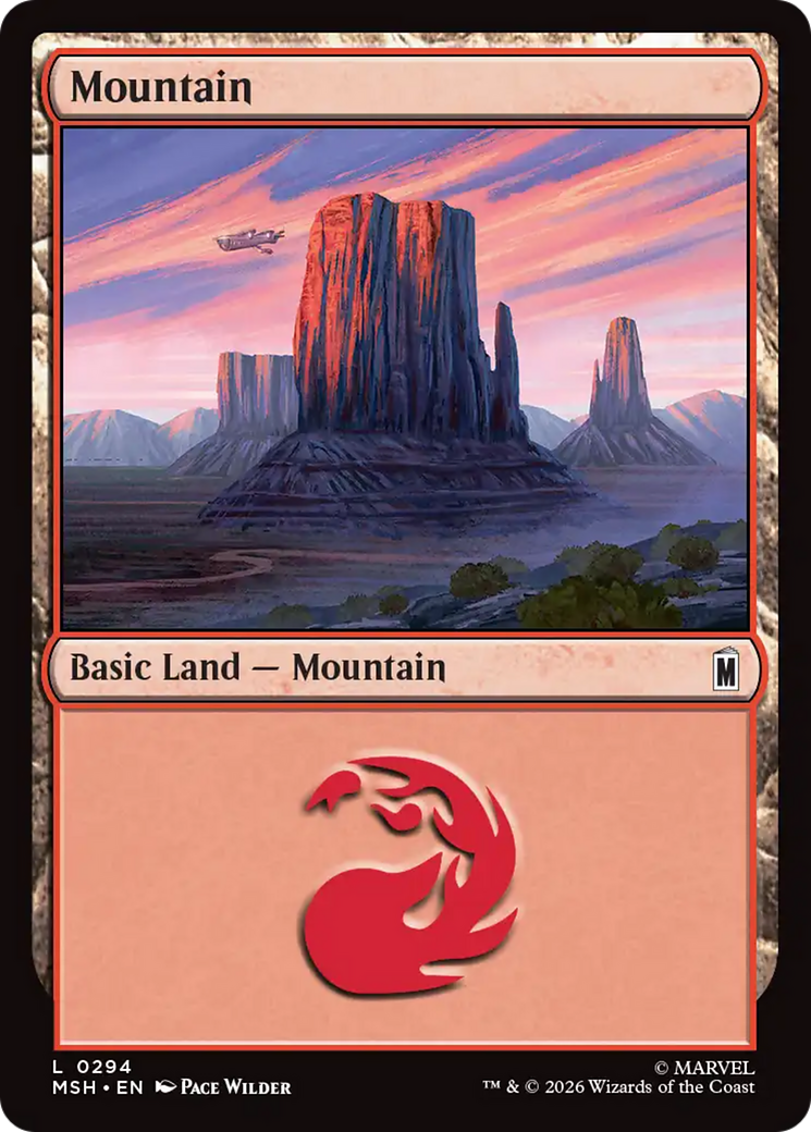 Mountain (0294) [Marvel Super Heroes] MTG Single Magic: The Gathering | Red Claw Gaming
