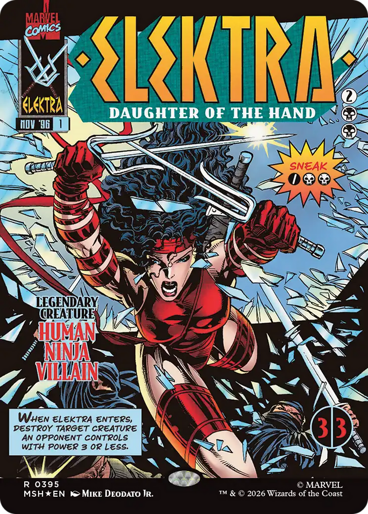 Elektra, Daughter of the Hand (Borderless) (395) [Marvel Super Heroes] MTG Single Magic: The Gathering | Red Claw Gaming