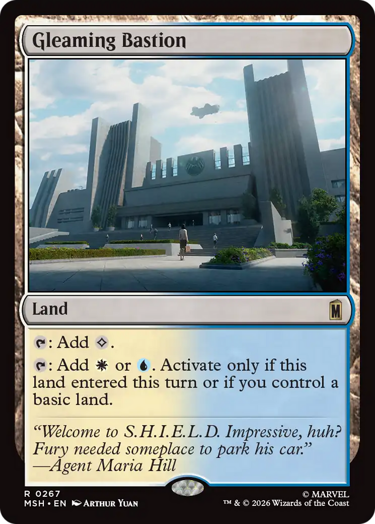 Gleaming Bastion [Marvel Super Heroes] MTG Single Magic: The Gathering | Red Claw Gaming