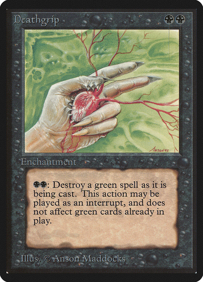Deathgrip [Beta Edition] MTG Single Magic: The Gathering | Red Claw Gaming