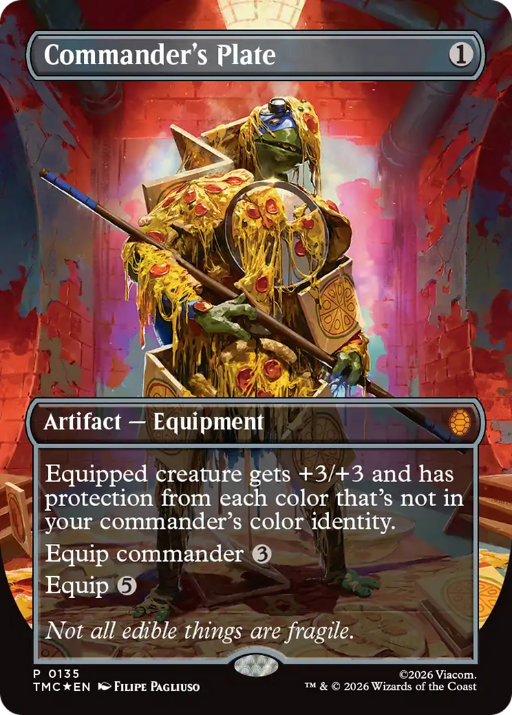 Commander's Plate (Borderless) [Teenage Mutant Ninja Turtles Commander] MTG Single Magic: The Gathering | Red Claw Gaming