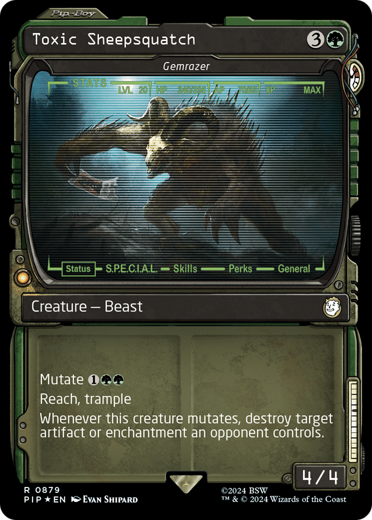 Toxic Sheepsquatch - Gemrazer (Showcase) (Surge Foil) [Fallout] MTG Single Magic: The Gathering | Red Claw Gaming