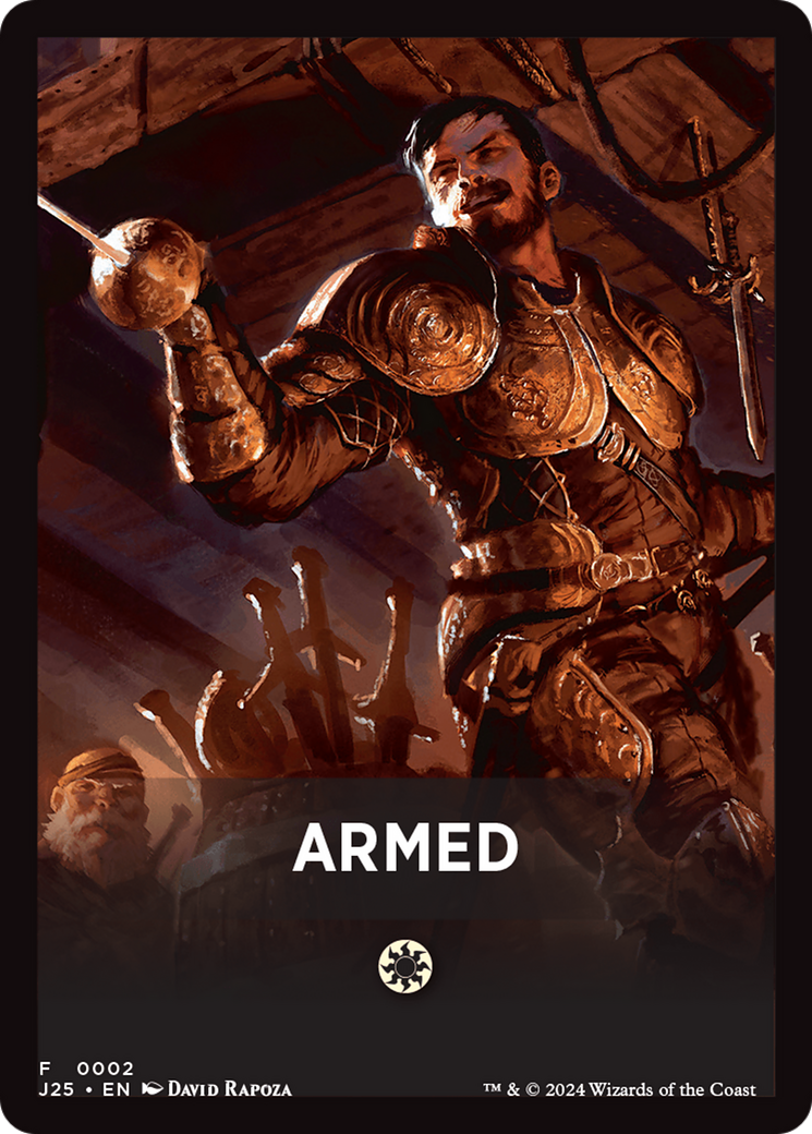 Armed Theme Card [Foundations Jumpstart Front Cards] MTG Single Magic: The Gathering | Red Claw Gaming