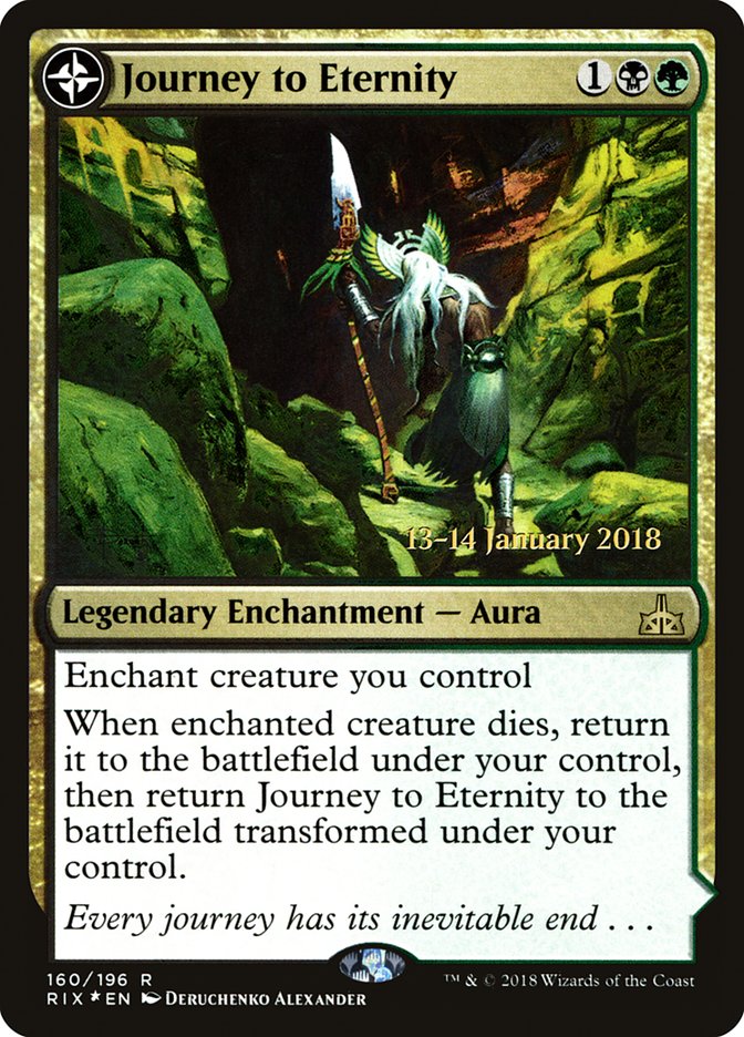 Journey to Eternity // Atzal, Cave of Eternity [Rivals of Ixalan Prerelease Promos] MTG Single Magic: The Gathering | Red Claw Gaming