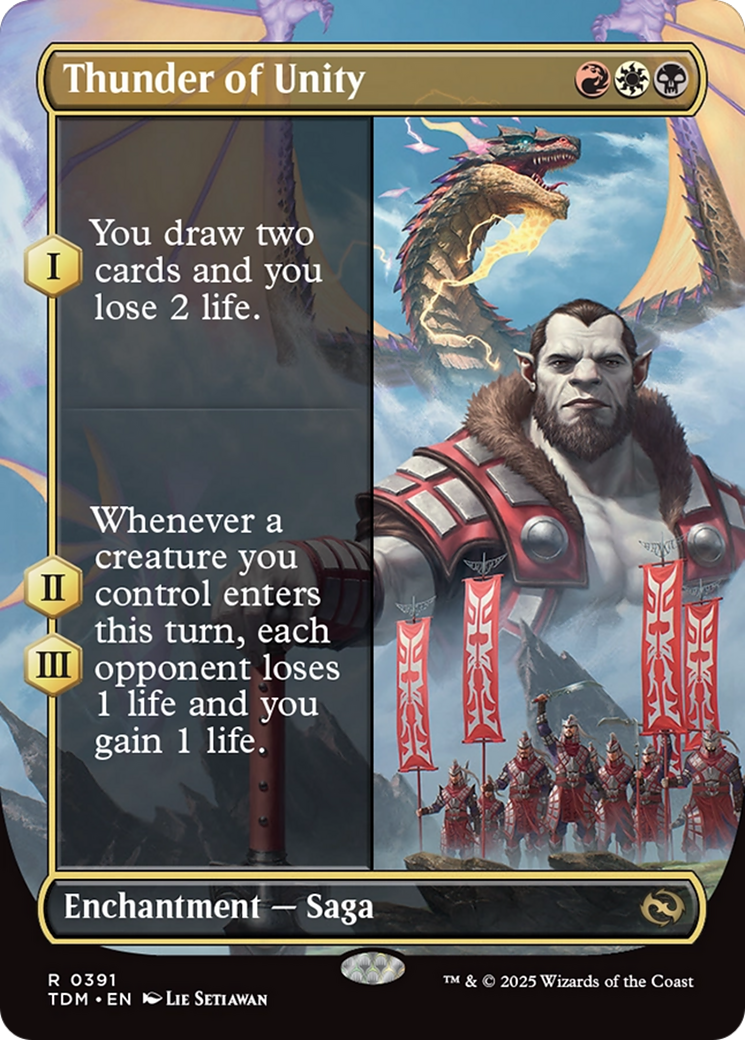 Thunder of Unity (Borderless) [Tarkir: Dragonstorm] MTG Single Magic: The Gathering | Red Claw Gaming