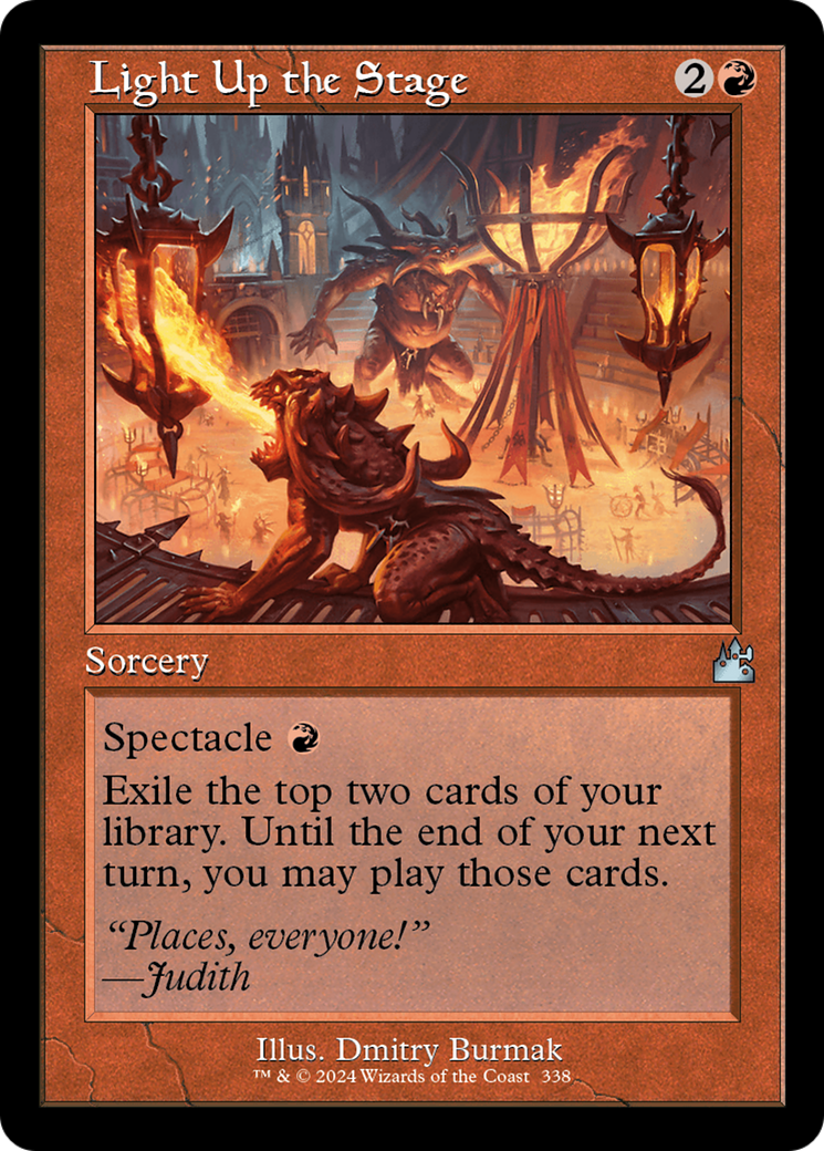 Light Up the Stage (Retro Frame) [Ravnica Remastered] MTG Single Magic: The Gathering | Red Claw Gaming