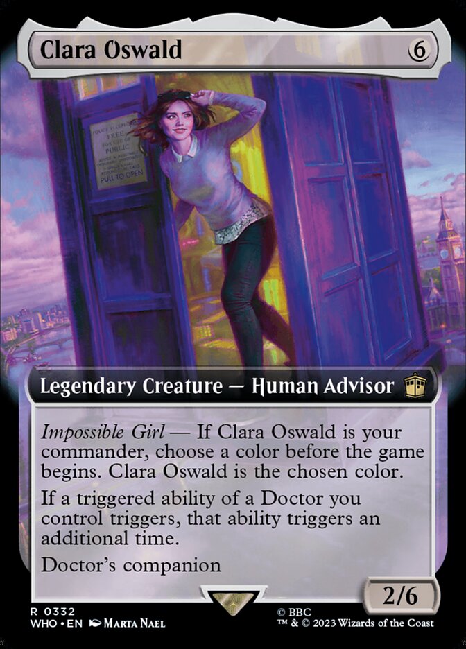 Clara Oswald (Extended Art) [Doctor Who] MTG Single Magic: The Gathering | Red Claw Gaming