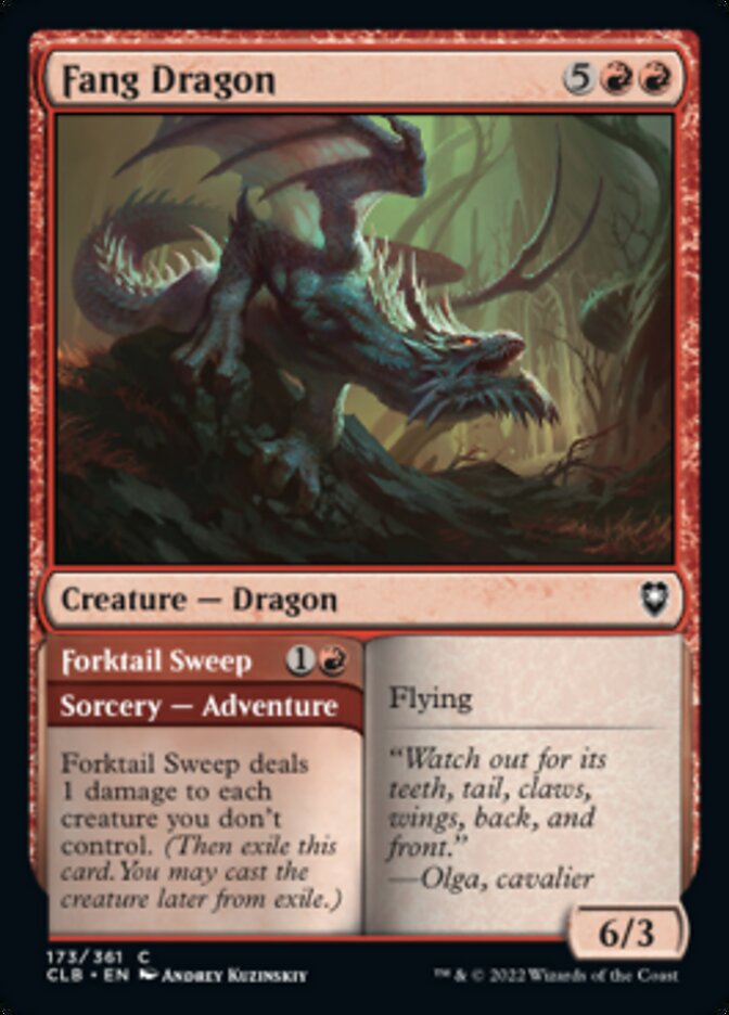 Fang Dragon // Forktail Sweep [Commander Legends: Battle for Baldur's Gate] MTG Single Magic: The Gathering | Red Claw Gaming