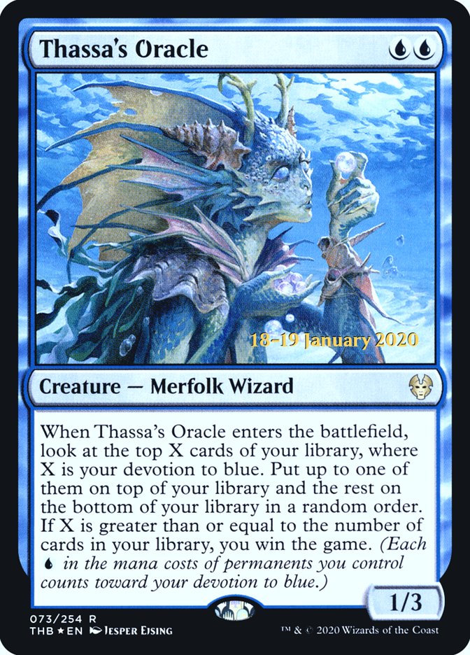 Thassa's Oracle [Theros Beyond Death Prerelease Promos] MTG Single Magic: The Gathering | Red Claw Gaming