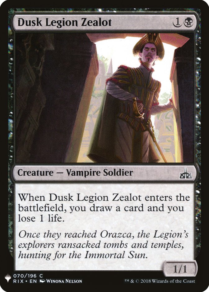 Dusk Legion Zealot [Mystery Booster] MTG Single Magic: The Gathering    | Red Claw Gaming
