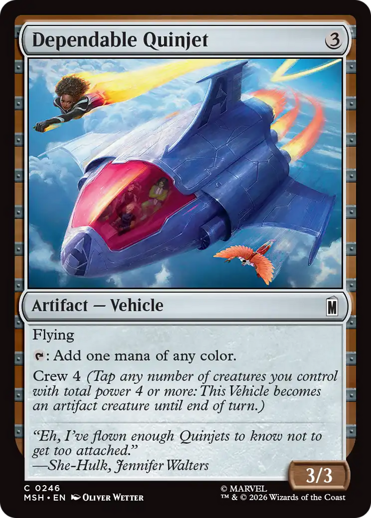 Dependable Quinjet [Marvel Super Heroes] MTG Single Magic: The Gathering | Red Claw Gaming