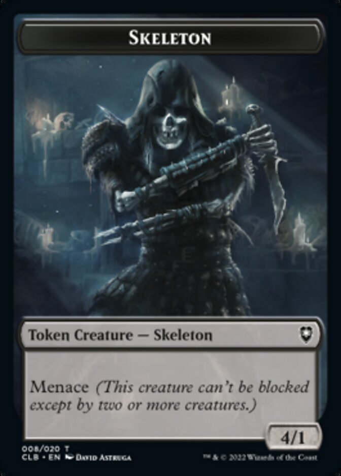 Skeleton Token [Commander Legends: Battle for Baldur's Gate Tokens] MTG Single Magic: The Gathering | Red Claw Gaming