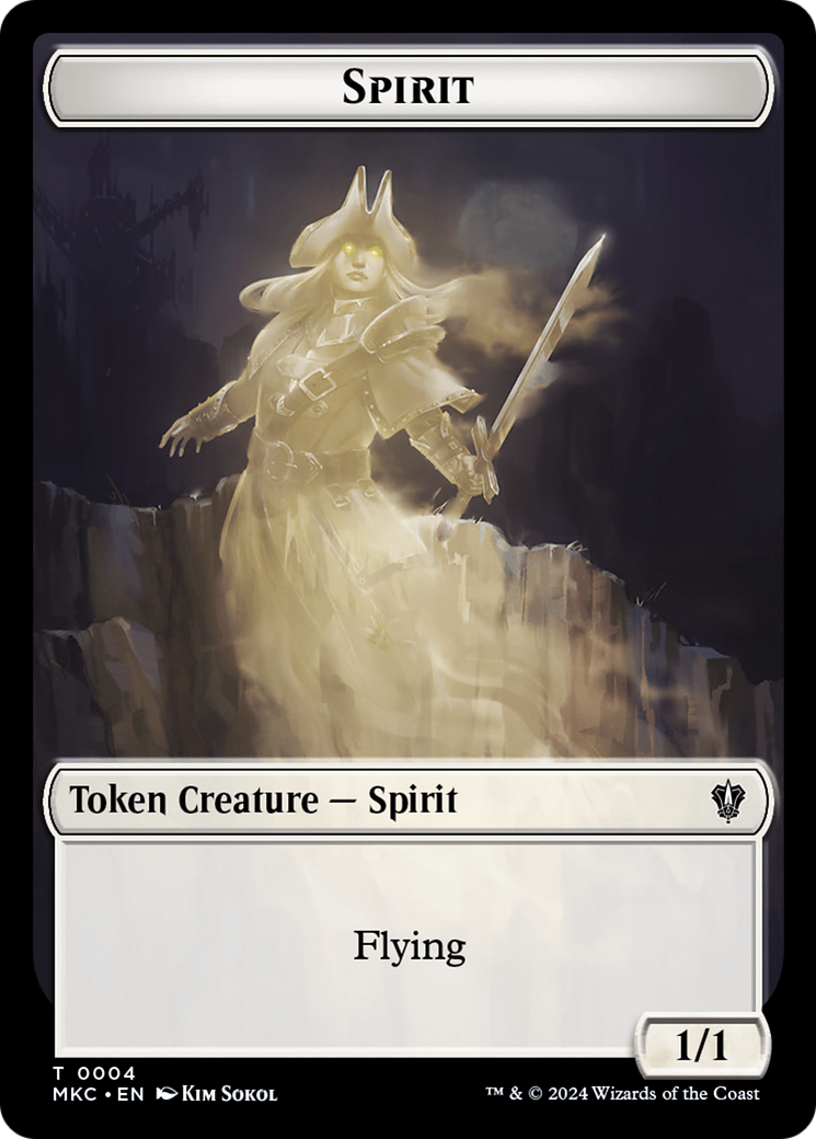 Spirit // Phyrexian Germ Double-Sided Token [Murders at Karlov Manor Commander Tokens] MTG Single Magic: The Gathering | Red Claw Gaming